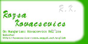 rozsa kovacsevics business card